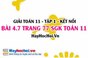 Giải bài 4.7 trang 77 Toán 11 tập 1 SGK Kết nối tri thức